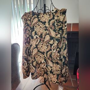 Paisley Ruffle Blouse